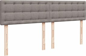 vidaXL Κρεβάτι Boxspring με Στρώμα Taupe 180x200 εκ. Υφασμάτινο