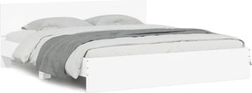 vidaXL Σκελετός Κρεβατιού Λευκό 193 x 203 cm Επεξεργασμένο ξύλο