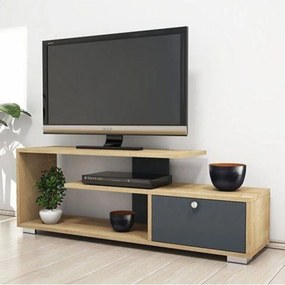 Stewehome Έπιπλο τηλεόρασης με ράφι Γκρι 120x30x42 cm