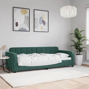 vidaXL Καναπές Κρεβάτι Σκούρο Πράσινο 80 x 200 εκ. Βελούδινος