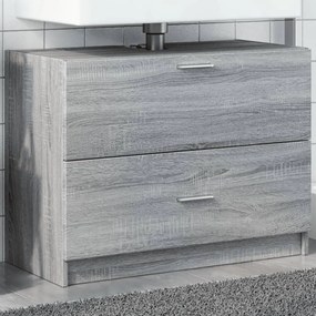 Ντουλάπι Νιπτήρα Grey Sonoma 78x37x59 εκ. Επεξεργασμένο Ξύλο