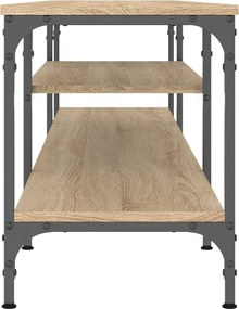 vidaXL Έπιπλο Τηλεόρασης Sonoma Δρυς 201x35x45 εκ. Επεξ. Ξύλο/Σίδερο