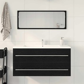 vidaXL Ντουλάπι Νιπτήρα Μπάνιου Μαύρο Δρυς 100x38,5x48 εκ. από Τεχνητό Ξύλο
