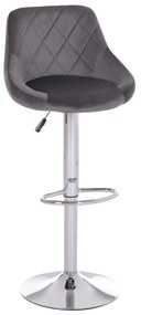 ΣΚΑΜΠΟ ΜΠΑΡ ROSE HM204.41 ΜΕ ΑΜΟΡΤΙΣΕΡ ΧΡΩΜΙΟΥ & ΓΚΡΙ ΒΕΛΟΥΔΟ 48x45x105Υεκ.