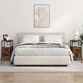 vidaXL Κομοδίνο 2 τμχ. Καπνιστό Δρύς 30 x 48 x 61 εκ