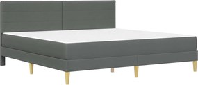 vidaXL Σκελετός Κρεβατιού Σκούρο Γκρι 200 x 200 cm Πολυεστέρας