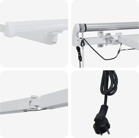 vidaXL Σκελετός Τέντας Λευκό 450 x 350 εκ Αλουμίνιο