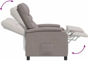 vidaXL Αναπαυτική Καρέκλα Taupe Ύφασμα