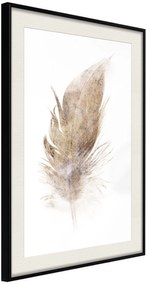 Αφίσα - Lost Feather (Beige) - 40x60 - Μαύρο - Με πασπαρτού