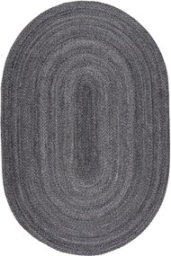 Χαλί Naf Naf Marivan OVAL Charcoal-Grey Βιοκαρπέτ 160X230cm