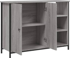 vidaXL Ντουλάπι Γκρι Sonoma 100x33x75 εκ. από Επεξεργασμένο Ξύλο