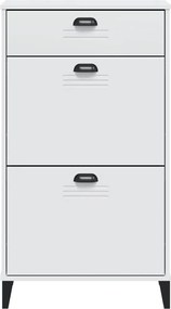 vidaXL Παπουτσοθήκη VIKEN Λευκή από Επεξεργασμένο Ξύλο