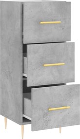 vidaXL Ντουλάπι Γκρι Σκυροδέματος 34,5x34x90 εκ. Επεξεργασμένο Ξύλο