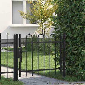 vidaXL Καγκελόπορτα Μονή με Κυκλική Κορυφή 100 x 75 εκ.