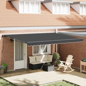 vidaXL Σκελετός Τέντας Ανθρακί 450 x 300 εκ