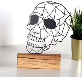 Διακοσμητικό Επιτραπέζιο Skull 533BSG1155 17x3,5x29cm Natural-Black Aberto Design Metal,Wood