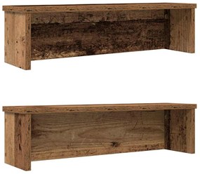 vidaXL Ράφια κουζίνας στοιβαζόμενα 2 τεμάχια Παλιό ξύλο 60x15x16 εκ