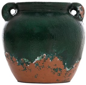 Διακοσμητικό Βάζο Τερακότα Μαύρο Φ24Χ23Y εκ.