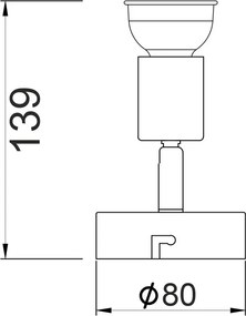 Σποτ Μονόφωτο Aca Trinity MC634WH1 White Matt