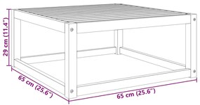 Τραπέζι Κήπου 65x65x29 εκ. από Μασίφ Ξύλο Ακακίας - Καφέ