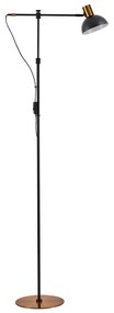 SE21-GM-39-MS3 ADEPT FLOOR LAMP Gold Matt and Black Metal Floor Lamp Black Metal Shade+