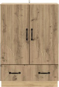 vidaXL Πλαϊνό γραφείο Artisan Δρυς 66 x 34,5 x 92 εκ.