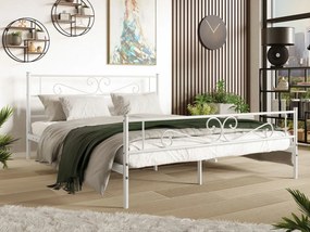 Κρεβάτι Miramar 129, Διπλό, Άσπρο, 160x200, Μέταλλο, Τάβλες για Κρεβάτι, 168x210x90cm