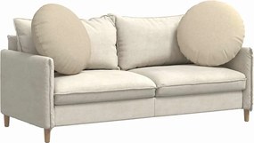 vidaXL Μαξιλάρια καθισμάτων 2 pcs Κρεμ Ø60 x 21 εκ ύφασμα