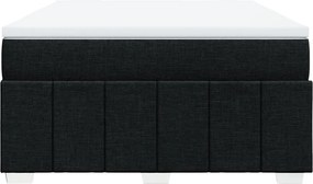 vidaXL Κρεβάτι Boxspring με Στρώμα Μαύρο 160x200 εκ. Υφασμάτινο