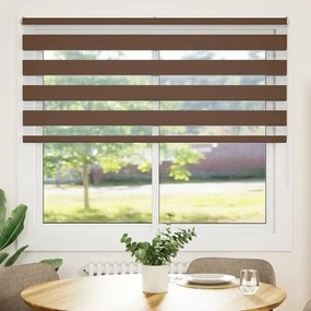 vidaXL Στόρι Ζέβρας Καφέ 155x100 εκ. Πλάτος Υφάσματος 150,9 εκ. Πολυεστέρας