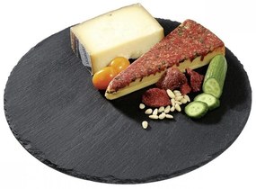 Πλατώ Σερβιρίσματος Στρογγυλό Formagio 296556 30cm Black Cilio Σχιστόλιθος