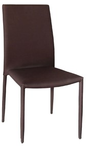 Καρέκλα Regina Brown ΕΜ976,22 41X51X91 cm Σετ 6τμχ Μέταλλο,Ύφασμα