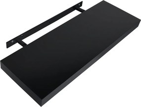 vidaXL Ράφια Τοίχου 2 τεμ. Μαύρα 60 x 20 x 3,8 εκ.