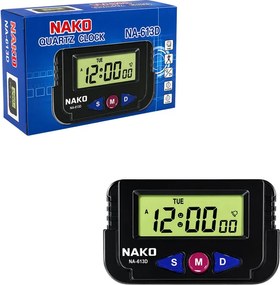 NAKO Ψηφιακό Ρολόι Ξυπνητήρι με Οθόνη LCD και Ένδειξη Ημέρας -  Digital Alarm Clock with LCD Display and Day Indicator