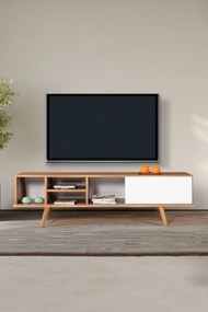 Έπιπλο Τηλεόρασης Καρυδί / Λευκό DAGE 160x35x18