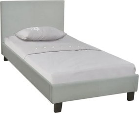 WILTON Κρεβάτι Μονό, για Στρώμα 90x190cm, Ύφασμα Απόχρωση Grey Stone   1τμχ
