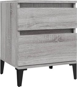 vidaXL Κομοδίνα 2 Τεμ. Γκρι Sonoma 40x35x50 εκ.