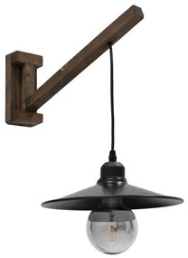 Φωτιστικό Τοίχου - Απλίκα Jonas 00882 1xE27 Φ26cm 26x50x17-50cm Dark Brown GloboStar