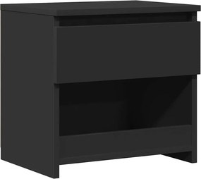 vidaXL Κομοδίνο Μαύρο 40 x 30 x 39 εκ. από Επεξ. Ξύλο