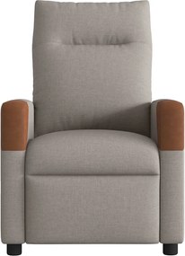 vidaXL Πολυθρόνα Μασάζ Ηλεκτρική Ανακλινόμενη Taupe Υφασμάτινη