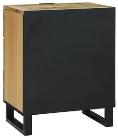 vidaXL Κομοδίνο με συρτάρι Καφέ 50 x 33 x 60 εκ Μασίφ ξύλο μάνγκο