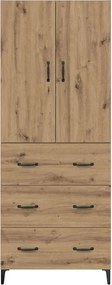 vidaXL Highboard Artisan Oak 69,5 x 34 x 180 εκ. Επεξεργασμένο Ξύλο