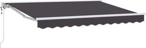vidaXL Ηλεκτρικό Αναδιπλούμενο Σκίαστρο Ανθρακί 3 x 2,5 μ