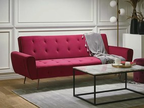 Καναπές κρεβάτι Berwyn 1560, Κόκκινο, 85x212x84cm, 43 kg, Πόδια: Μέταλλο, Ξύλο: Ευκάλυπτος | Epipla1.gr