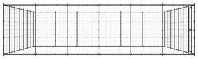 Κλουβί Σκύλου Εξωτερικού Χώρου 50,82 μ² από Ατσάλι - Μαύρο
