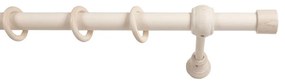 Κουρτινόξυλο Φ28mm Μονό 160cm Με Άκρα Grace Bologna White 680167