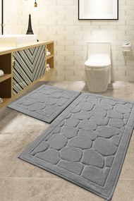 Bathmat Set (2 Pieces) Parma - Grey Multicolor