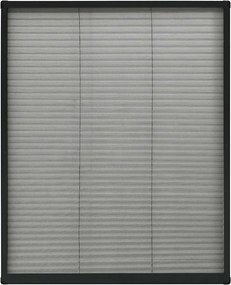 vidaXL Σήτα Παραθύρου Πλισέ Ανθρακί 80 x 100 εκ. από Αλουμίνιο