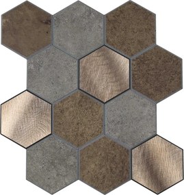 Αυτοκόλλητα Πλακάκια (Σετ 4τμχ) L-C Hexa Concrete Grey 1770144