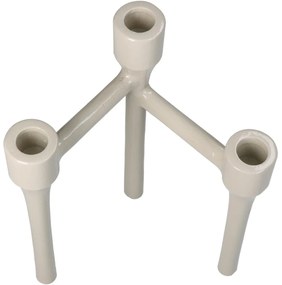 Κηροπήγιο ArteLibre Μπεζ Αλουμίνιο 14x14x23cm